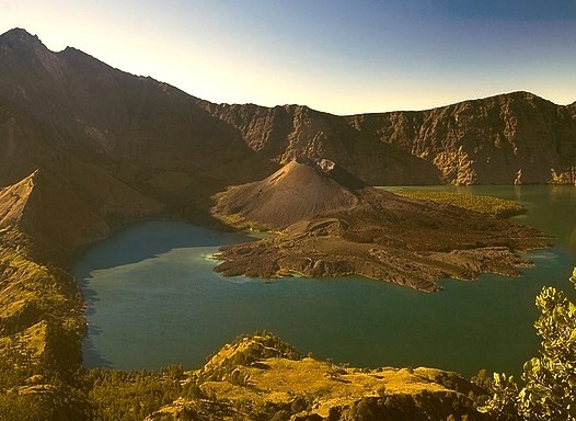 by Michele F. on Flickr.The crater lake of Gunung Rinjani - an active volcano in Indonesia on the island of Lombok.