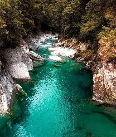 by Marshall Ward on Flickr.The Blue Pools in Mt Aspiring National Park, South Island, New Zealand.