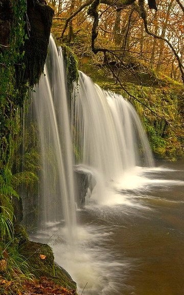Scwd Ddwli waterfall in Brecon Beacons National Park, Wales