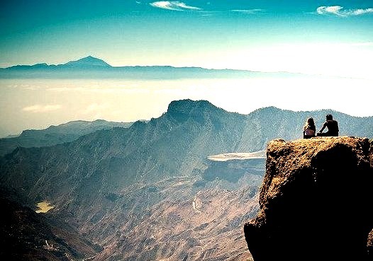 Panoramic view from Roque Nublo in Tenerife, Canary Islands, Spain