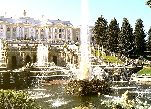 The Grand Cascade at Peterhof Palace, Stank Petersburg, Russia