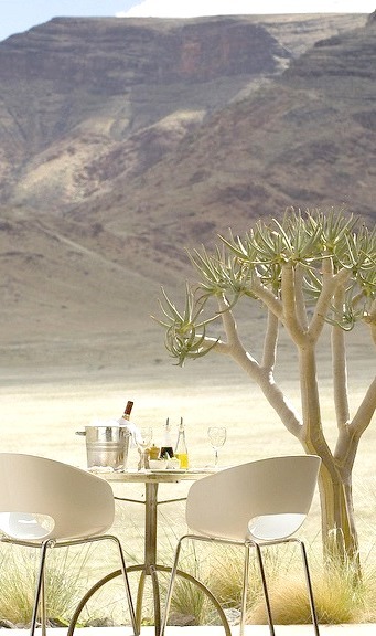 Dining table at Sossusvlei Lodge in Namib Desert, Namibia
