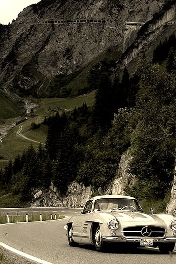 Classic Car Rally in Lech am Arlberg, Vorarlberg, Austria