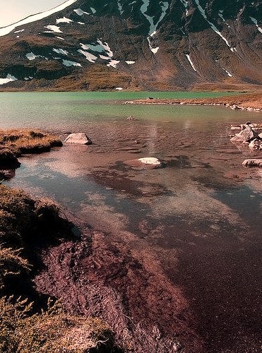 Glacial lake in Sarek National Park, Lapland, Sweden