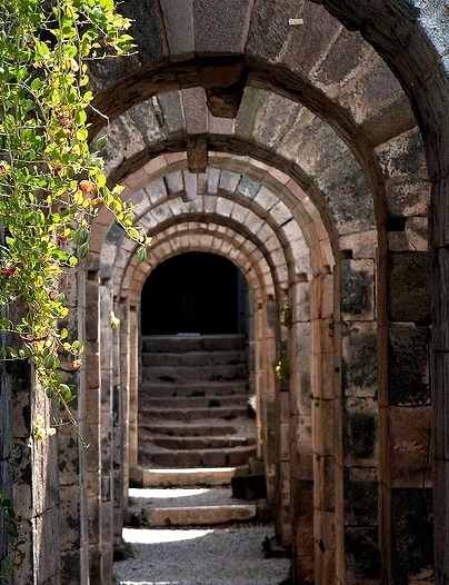 Ancient roman arches at Pergamon, Turkey