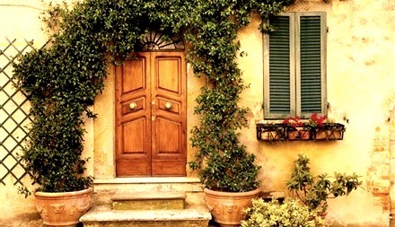 Vine Entry, Tuscany, Italy