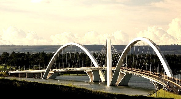 by m.cavalcanti on Flickr.Juscelino Kubitschek bridge in Brasilia.