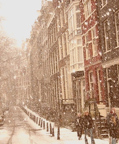 Snowy Day, Amsterdam, The Netherlands