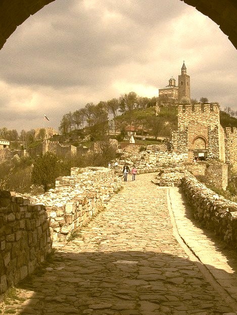 The medieval walls of Veliko Tarnovo, former capital of Bulgaria