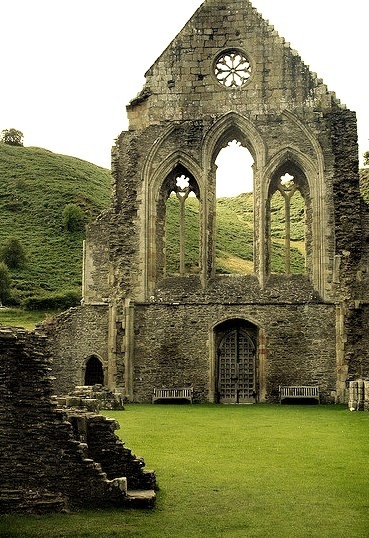 Ruins of Valle Crucis Abbey in Denbighshire / Wales